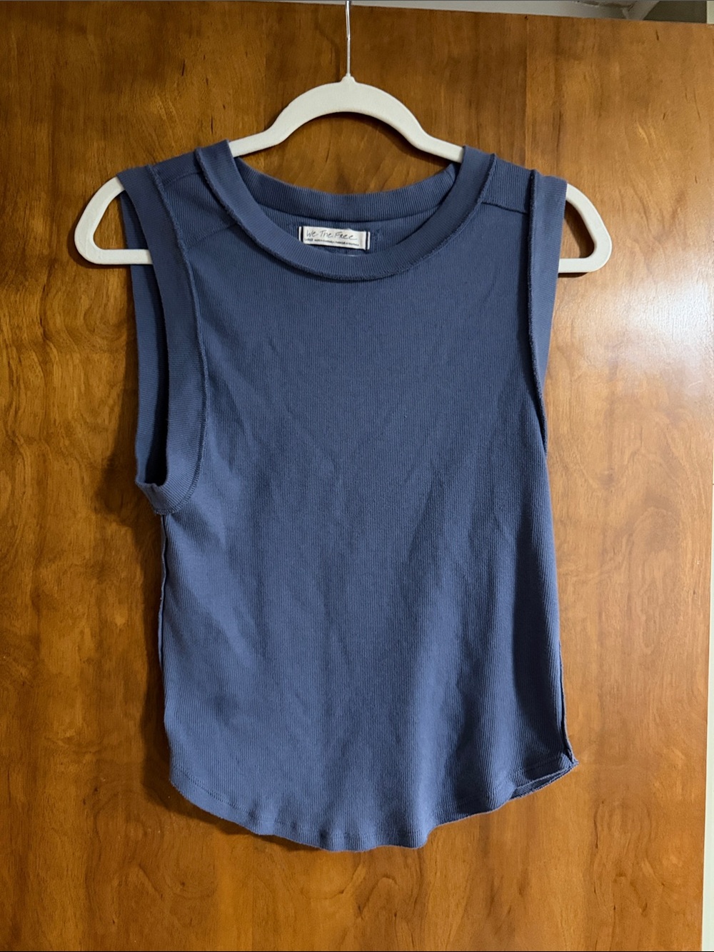 We The Free Navy Blue Ribbed Crewneck Tank